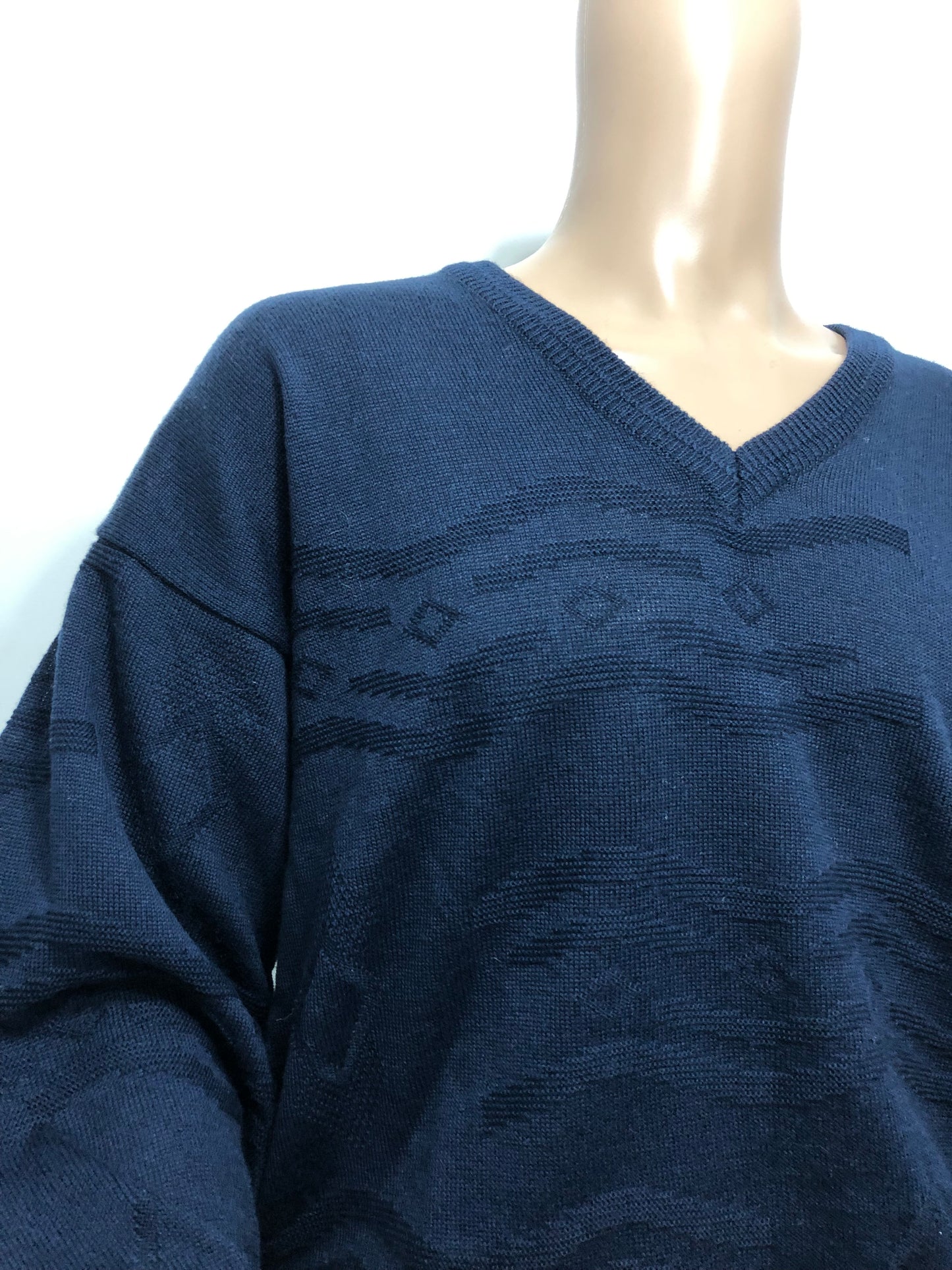Pull à col V vintage homme (L)