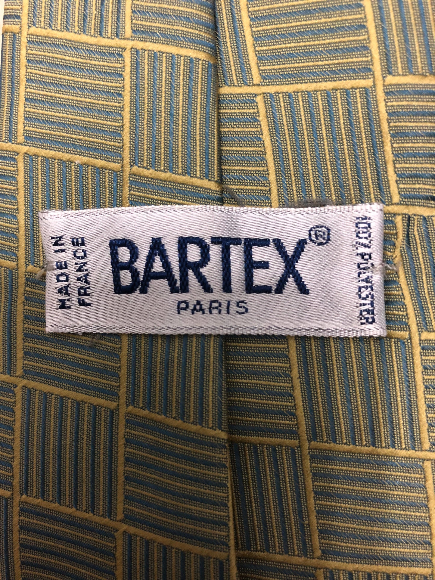 Cravate verte et doré Bartex, made in France