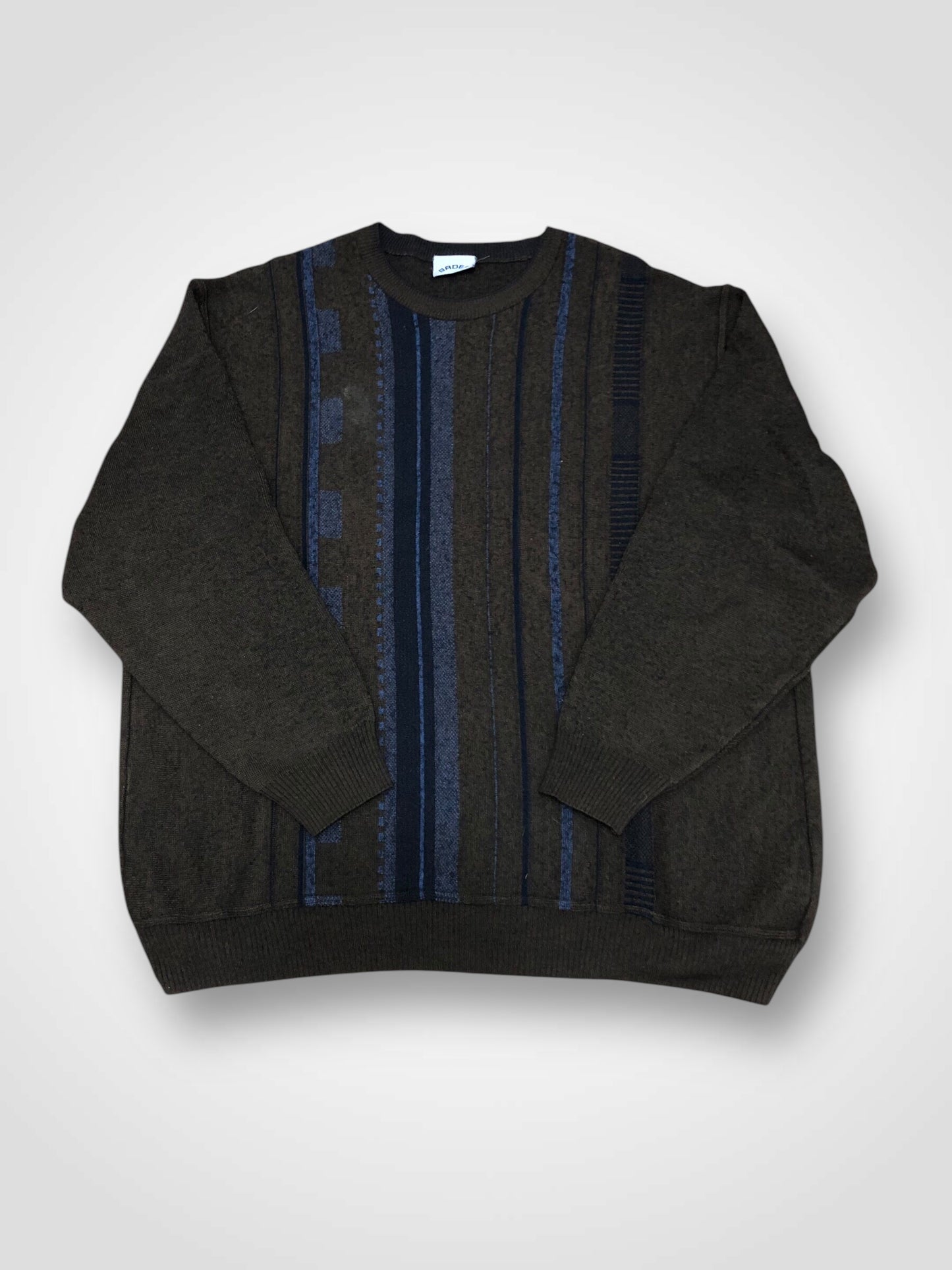 Pull col rond homme en laine et acrylique (L)