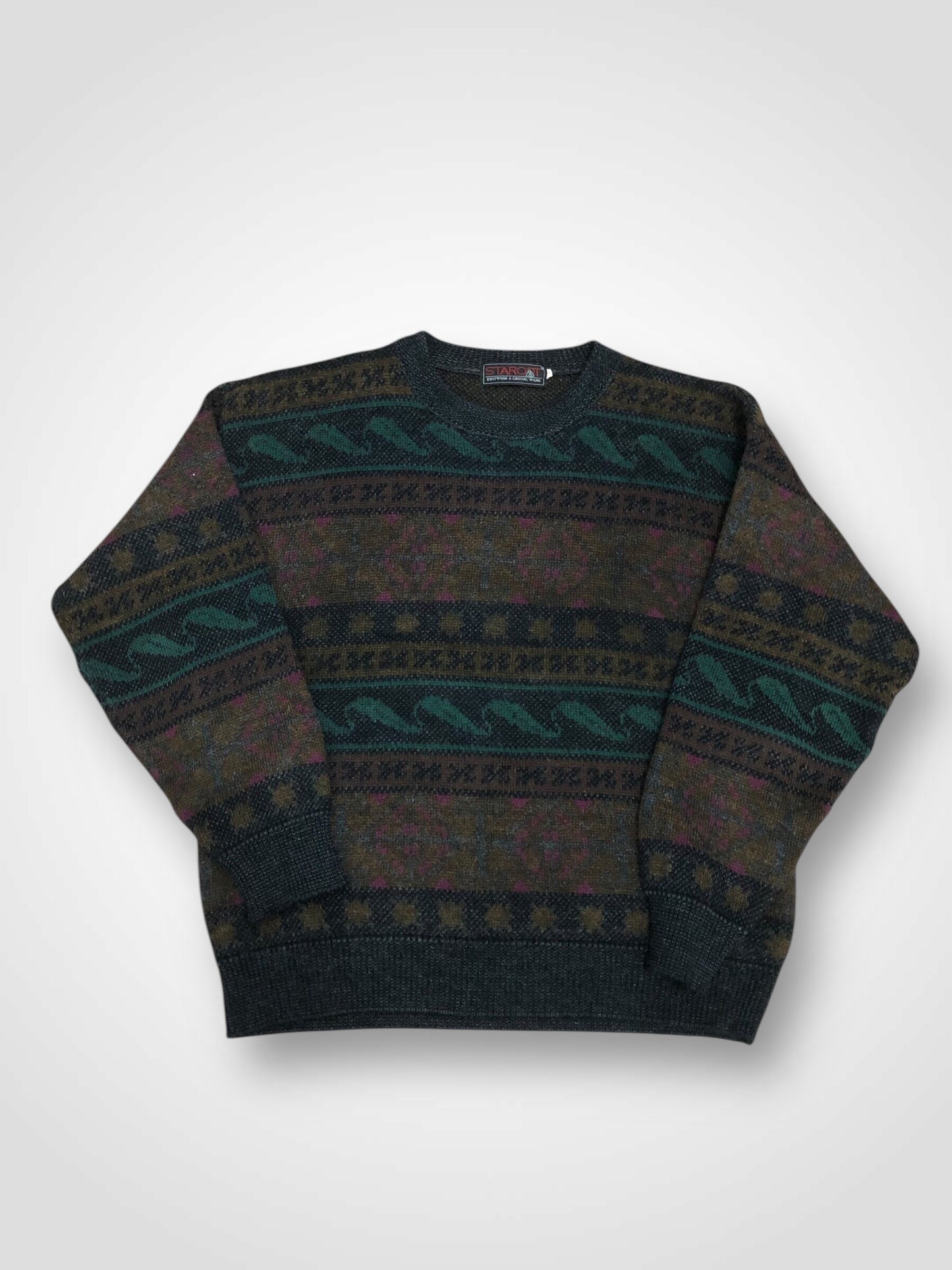 Pull col rond homme vintage (M)